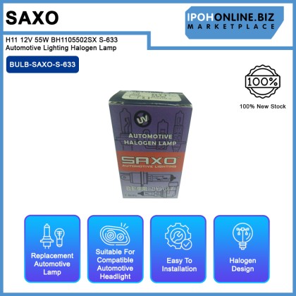 SAXO H11 12V 55W BH1105502SX S-633 Automotive Lighting Halogen Lamp SAXO H11 12V 55W BH1105502SX S-633 Automotive Lighting Halogen Lamp